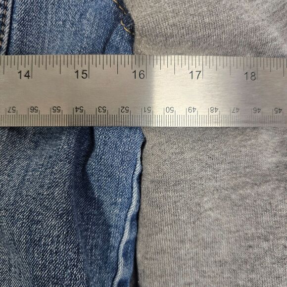 MUDD Girls Jean Jacket with Gray Long Sleeves and Hoodie Girls Size 14 - Picture 6 of 9